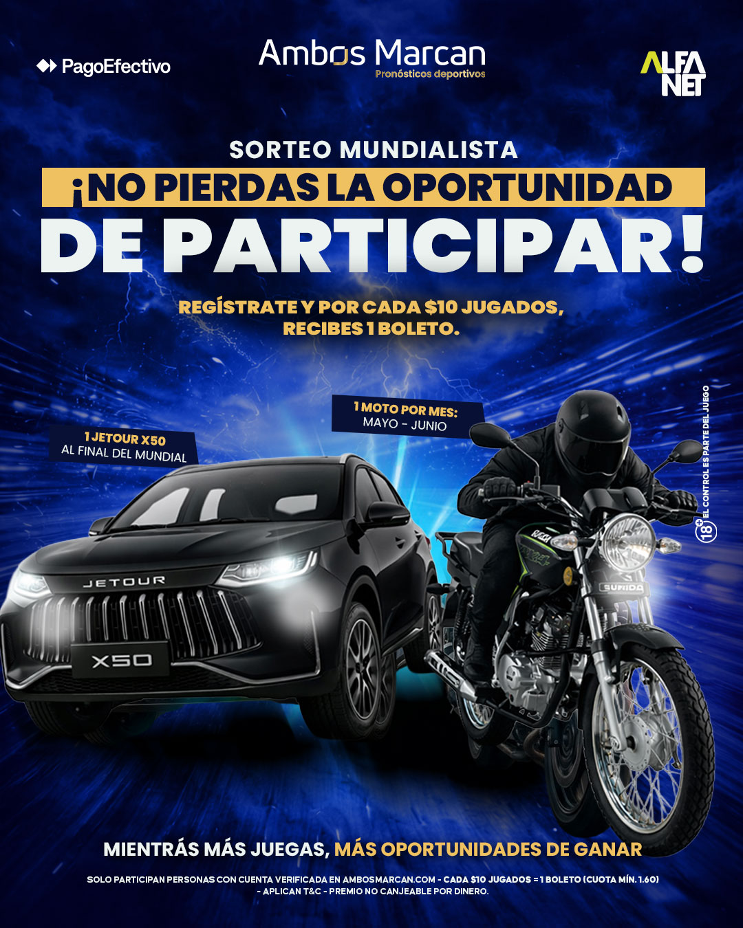 🏆 ¡El Sorteo Mundialista ya empezó! Tu jugada puede llevarte un carro 0 KM 🚗🔥