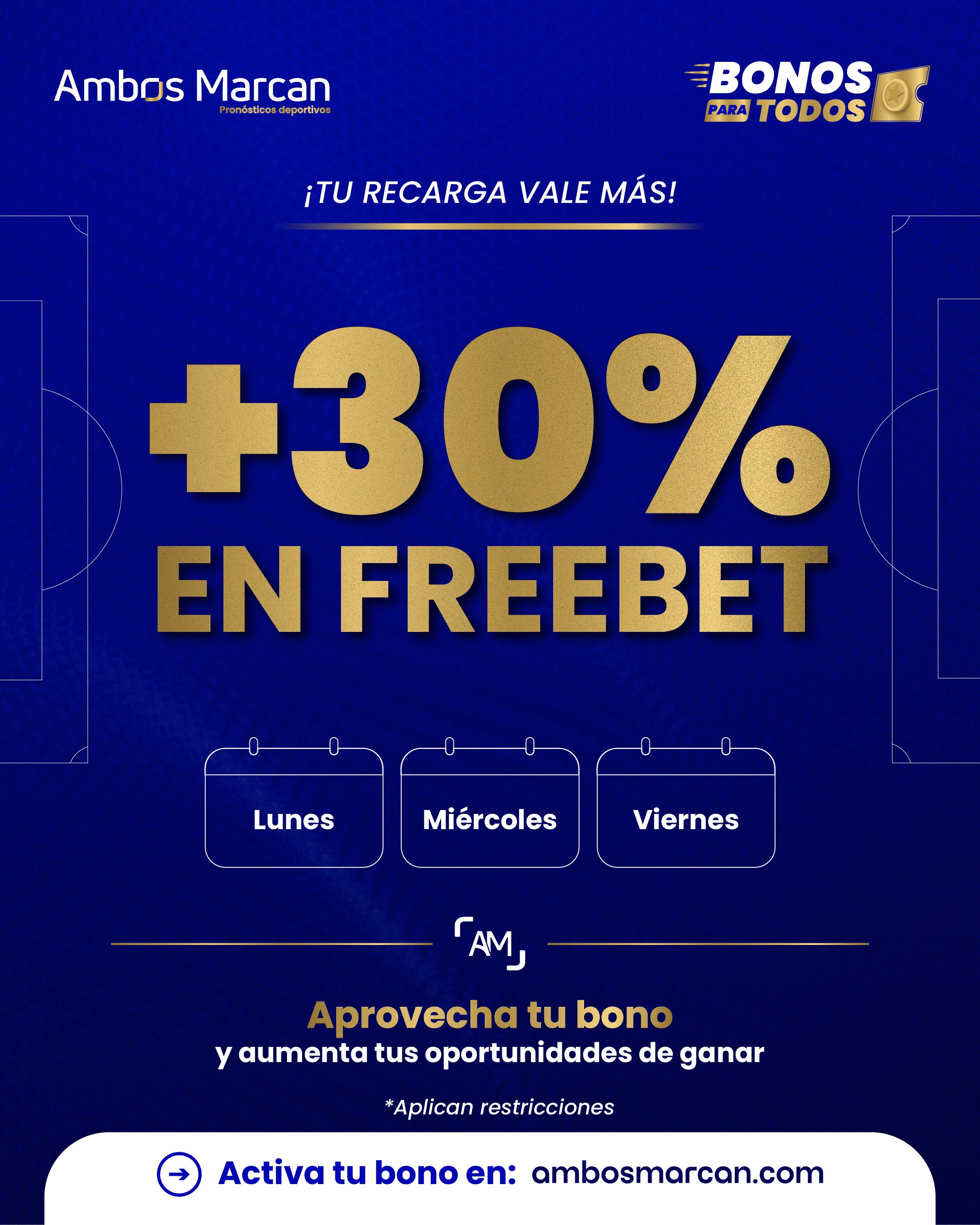 BONO 30% LUNES-MIERCOLES-VIERNES