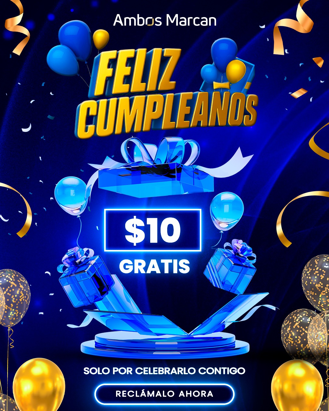 BONO CUMPLEAÑERO!! TE REGALAMOS $10 EN TU DÍA PARA QUE LOS JUEGUES EN NUESTRO CASINO