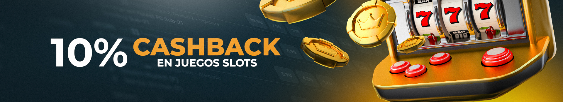 10% CashBack en Slots
